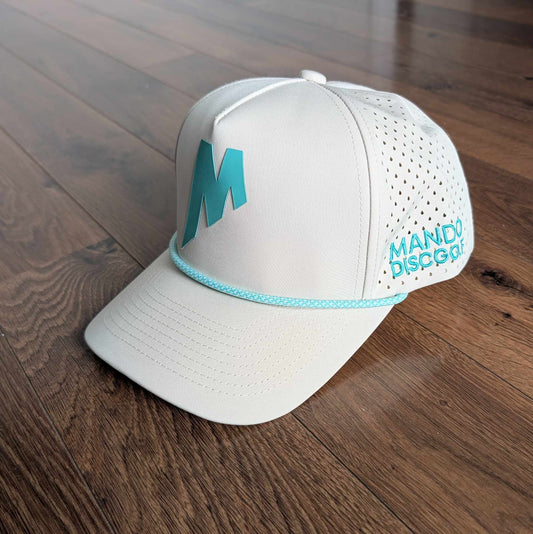 Performance Disc Golf Hat - Cream Teal