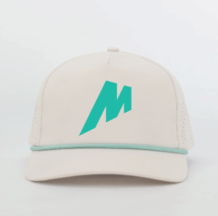 Performance Disc Golf Hat - Cream Teal