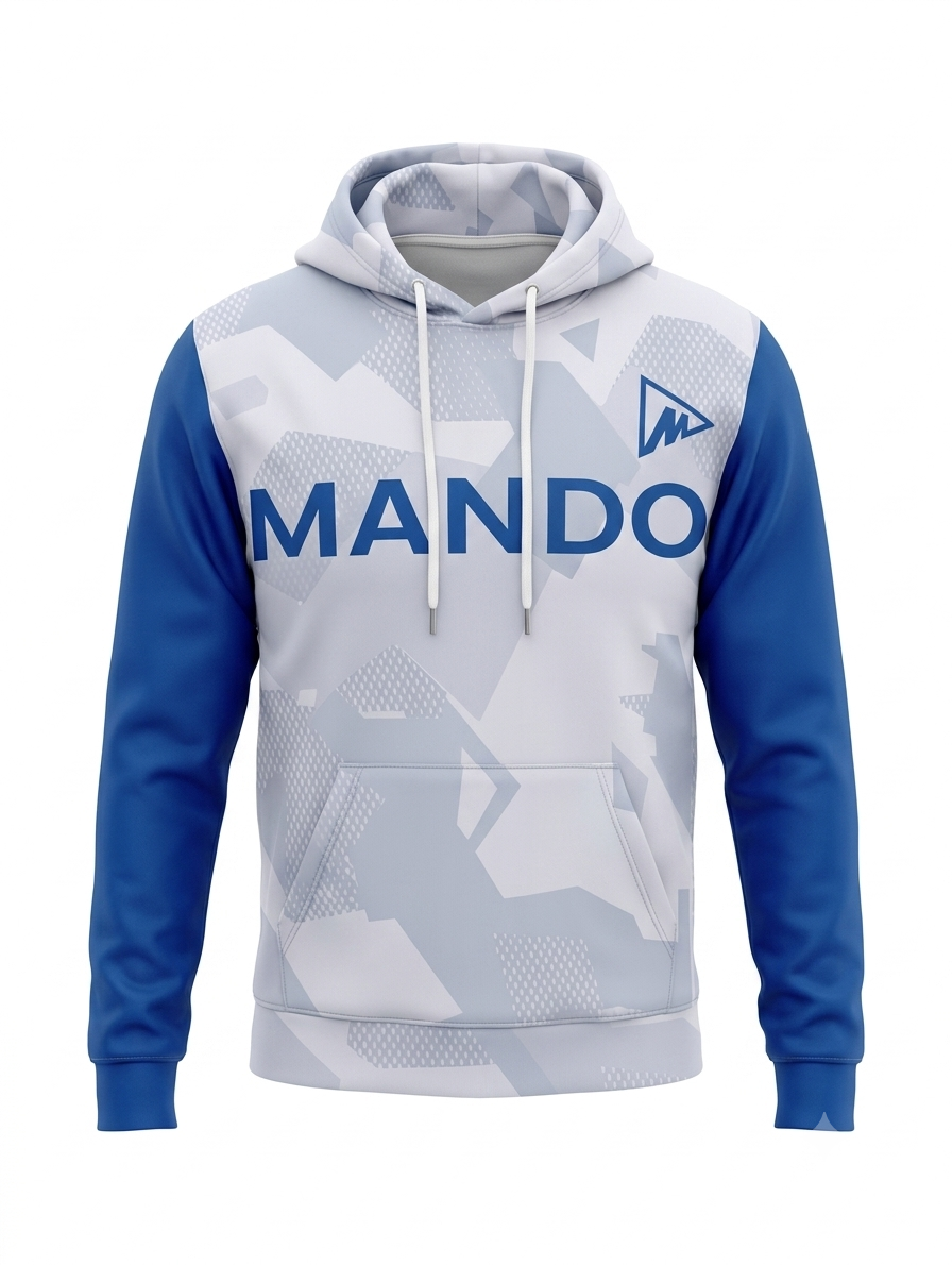 Blue White Hoodie