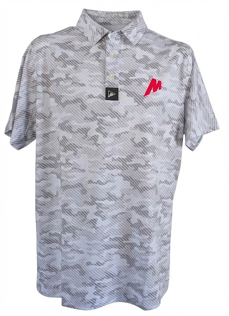 Blizzard Camo Polo - Grey / White